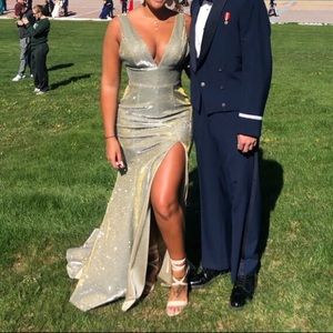 Sherri hill slit prom formal dress